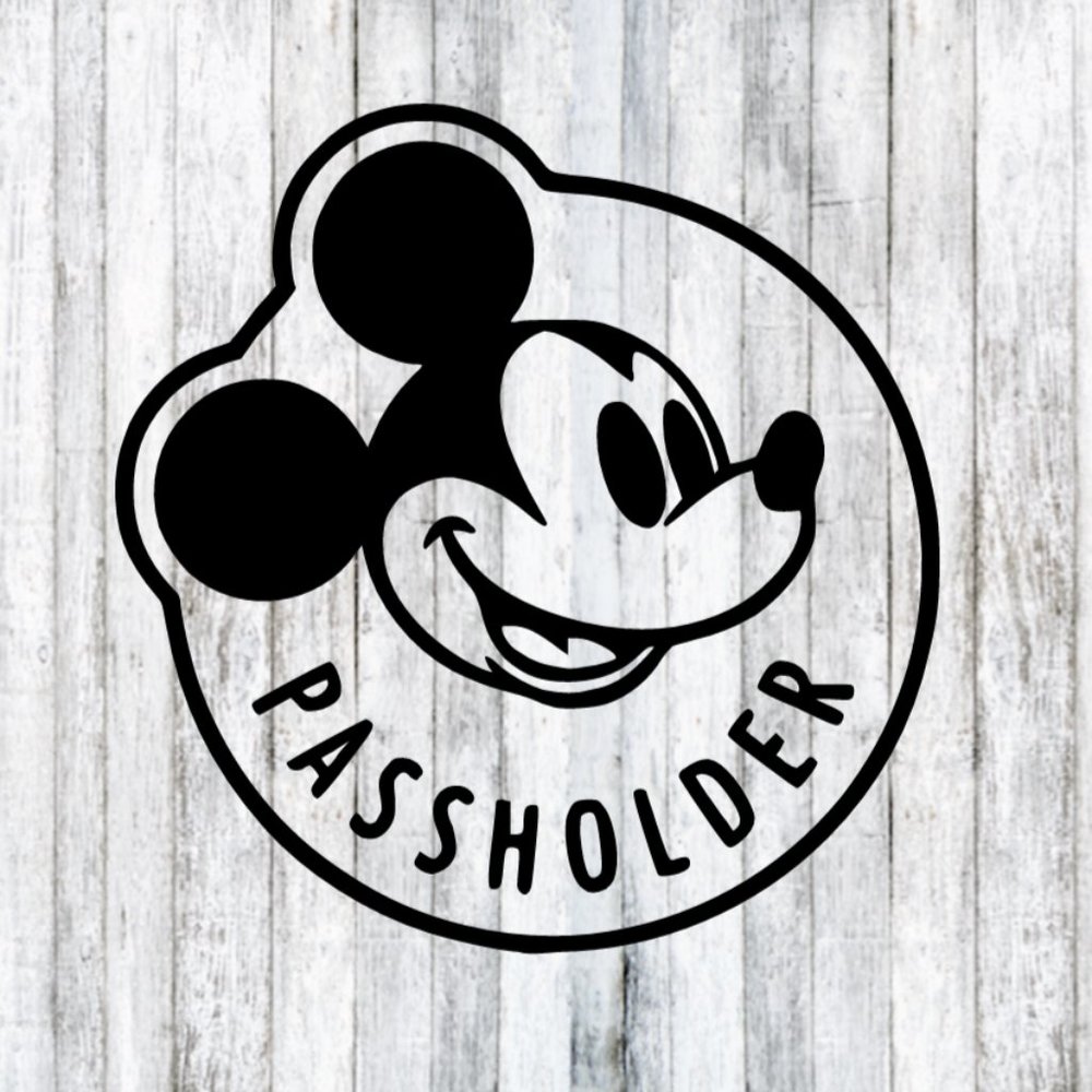 Disney Mickey Mouse Passholder Car Window Decal